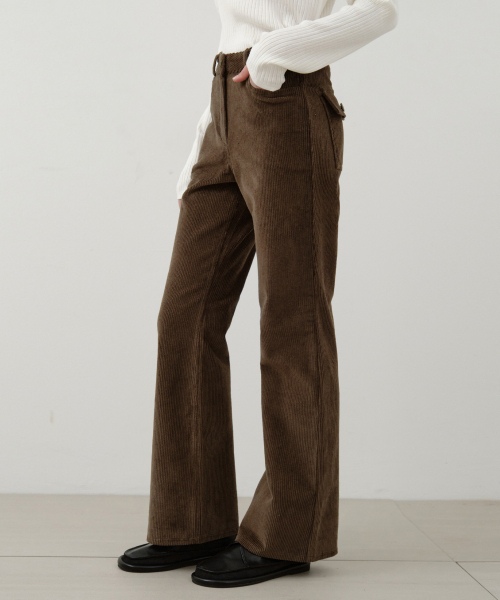 ヘビット コーデュロイ ブーツカットパンツ_BROWN(W25-PT38)
