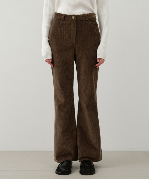 WEDNESDAYOASISFORWOMEN(ウェンズデー オアシス フォー ウーマン)の「ヘビット コーデュロイ ブーツカットパンツ_BROWN(W25-PT38)(その他パンツ・レディース・ブラウン・SMALL/MEDIUM)」の2枚目の写真