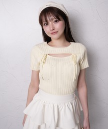 LIPSERVICE（リップサービス）の「ジェラートカラー2wayジュエルニット（ニット/セーター）」