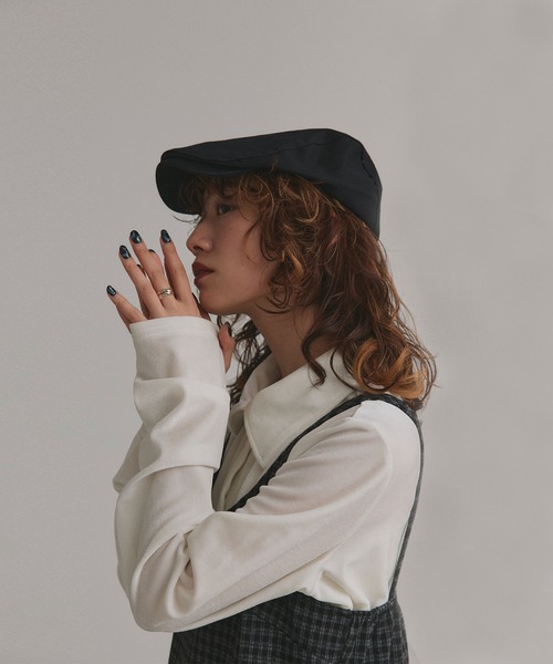 ad thie(アドティエ)の「ベーシック ハンチングキャップ(ハンチング/ベレー帽・レディース・ブラック/ブラウン/アイボリー・FREE)」の7枚目の写真