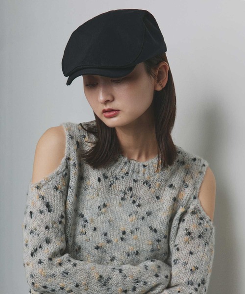 ad thie(アドティエ)の「ベーシック ハンチングキャップ(ハンチング/ベレー帽・レディース・ブラック/ブラウン/アイボリー・FREE)」の10枚目の写真