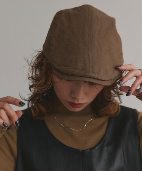 ad thie(アドティエ)の「ベーシック ハンチングキャップ(ハンチング/ベレー帽・レディース・ブラック/ブラウン/アイボリー・FREE)」の12枚目の写真