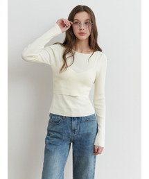 Villa bustier knit_2piece (ivory)