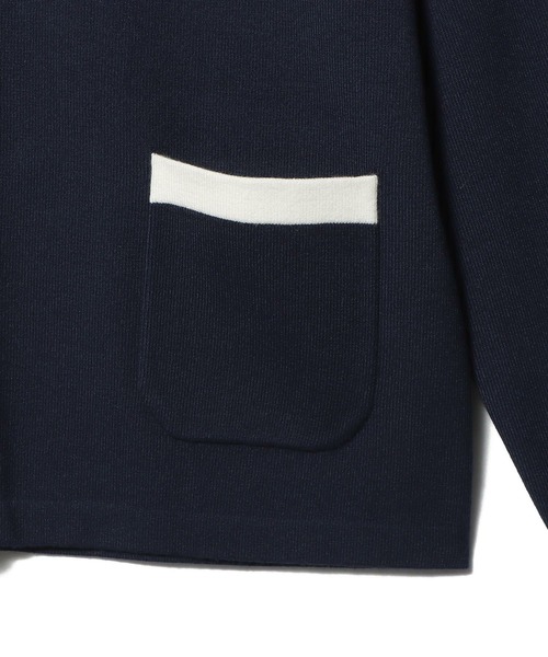 ESTNATION(エストネーション)の「ESTNATION / バイカラーニット《EXCLUSIVE》(カーディガン/ボレロ・レディース・ダークネイビー/ライトホワイト・FREE)」の4枚目の写真