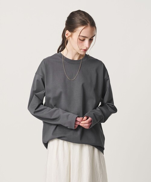 BEAUTY&YOUTH UNITED ARROWS(ビューティーアンドユースユナイテッドアローズ)の「【WEB限定】ヘビーウエイト バレル Tシャツ(Tシャツ/カットソー・メンズ・グレー/ブラック/ライム/ホワイト・S/XL/L/M)」の9枚目の写真