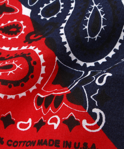 SHIPS JET BLUE（シップスジェットブルー）の「SHIPS JET BLUE(シップス ジェットブルー): 【SPLITS】 ペイズリーバンダナ（バンダナ/スカーフ・メンズ・ブラック/ネイビー・ONE SIZE）」の4枚目の写真