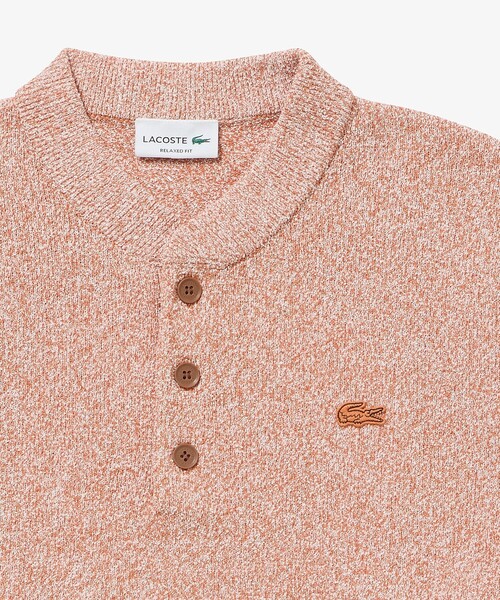 LACOSTE(ラコステ)の「ブークレー ヘンリーネックニットセーター(ニット/セーター・メンズ・オレンジ/オフホワイト/グレー・4/5/2/3)」の6枚目の写真