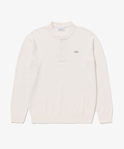 LACOSTE(ラコステ)の「ブークレー ヘンリーネックニットセーター(ニット/セーター・メンズ・オレンジ/オフホワイト/グレー・4/5/2/3)」の10枚目の写真