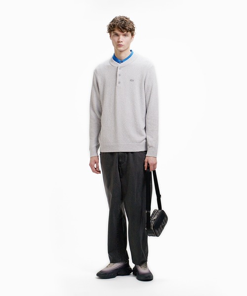 LACOSTE(ラコステ)の「ブークレー ヘンリーネックニットセーター(ニット/セーター・メンズ・オレンジ/オフホワイト/グレー・4/5/2/3)」の22枚目の写真