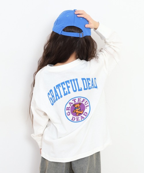 Grateful Dead（グレイトフルデッド）の「GRATEFULDEAD オーバーサイズ ロンT グレイトフルデッド KIDS（Tシャツ/カットソー・キッズ・ダークグリーン系/ホワイト系その他/チャコール/オフホワイト/杢グレー/ダークグリーン系1/ネイビー/グレー系その他・130/140/150/160/110/120）」の3枚目の写真