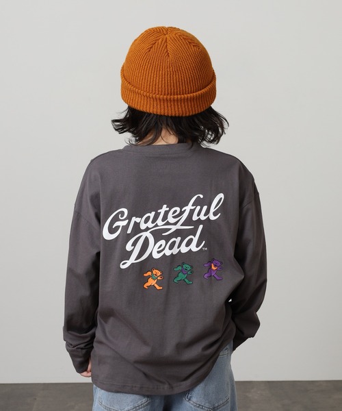 Grateful Dead（グレイトフルデッド）の「GRATEFULDEAD オーバーサイズ ロンT グレイトフルデッド KIDS（Tシャツ/カットソー・キッズ・ダークグリーン系/ホワイト系その他/チャコール/オフホワイト/杢グレー/ダークグリーン系1/ネイビー/グレー系その他・130/140/150/160/110/120）」の6枚目の写真