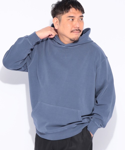 B&T CLUB(ビーティークラブ)の「パーカー メンズ 大きいサイズ ピグメントポンチ 無地 プルオーバー パーカー B&T CLUB ビーアンドティークラブ(パーカー・メンズ・ライトグリーン/ダークグレー/ブルー/ワイン・X1(3L~4L)/X3(6L~7L)/X2(4L~5L))」の20枚目の写真