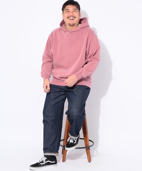 B&T CLUB(ビーティークラブ)の「パーカー メンズ 大きいサイズ ピグメントポンチ 無地 プルオーバー パーカー B&T CLUB ビーアンドティークラブ(パーカー・メンズ・ライトグリーン/ダークグレー/ブルー/ワイン・X1(3L~4L)/X3(6L~7L)/X2(4L~5L))」の14枚目の写真