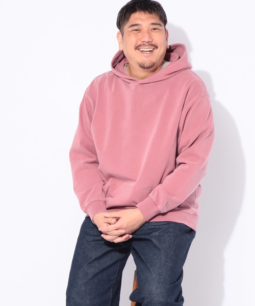 B&T CLUB(ビーティークラブ)の「パーカー メンズ 大きいサイズ ピグメントポンチ 無地 プルオーバー パーカー B&T CLUB ビーアンドティークラブ(パーカー・メンズ・ライトグリーン/ダークグレー/ブルー/ワイン・X1(3L~4L)/X3(6L~7L)/X2(4L~5L))」の22枚目の写真