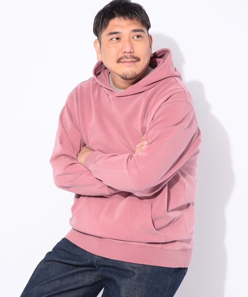 B&T CLUB(ビーティークラブ)の「パーカー メンズ 大きいサイズ ピグメントポンチ 無地 プルオーバー パーカー B&T CLUB ビーアンドティークラブ(パーカー・メンズ・ライトグリーン/ダークグレー/ブルー/ワイン・X1(3L~4L)/X3(6L~7L)/X2(4L~5L))」の13枚目の写真