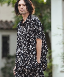 CAMBIO(�J���r�I)��mhs2481- Vivid Flower Dolman Sleeve Short Sleeve Shirts �h���}���X���[�u�����V���c(S62126cmb)(�V���c/�u���E�X)