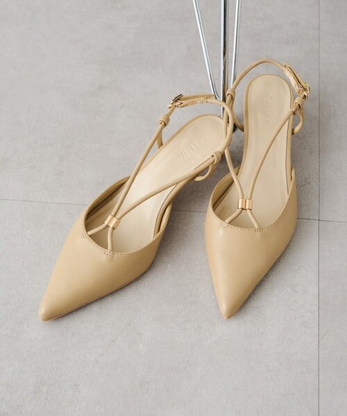 LOUNGEDRESS(ラウンジドレス)の「【GALENA/ガレナ】コードパンプス(その他シューズ・レディース・ブラック/ベージュ・36/37/38)」の1枚目の写真