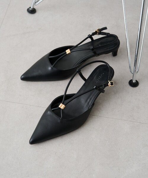 LOUNGEDRESS(ラウンジドレス)の「【GALENA/ガレナ】コードパンプス(その他シューズ・レディース・ブラック/ベージュ・36/37/38)」の2枚目の写真