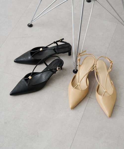 LOUNGEDRESS(ラウンジドレス)の「【GALENA/ガレナ】コードパンプス(その他シューズ・レディース・ブラック/ベージュ・36/37/38)」の3枚目の写真