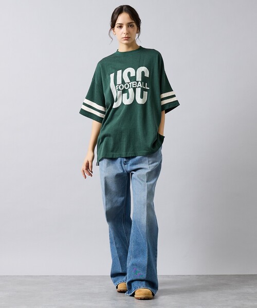 REMI RELIEF(レミレリーフ)の「【REMI RELIEF / レミ レリーフ】 R/C天竺 フットボールTシャツ(USC)RN30389092/ユニセックス(Tシャツ/カットソー・メンズ・グリーン/チャコールグレー・M/L)」の12枚目の写真