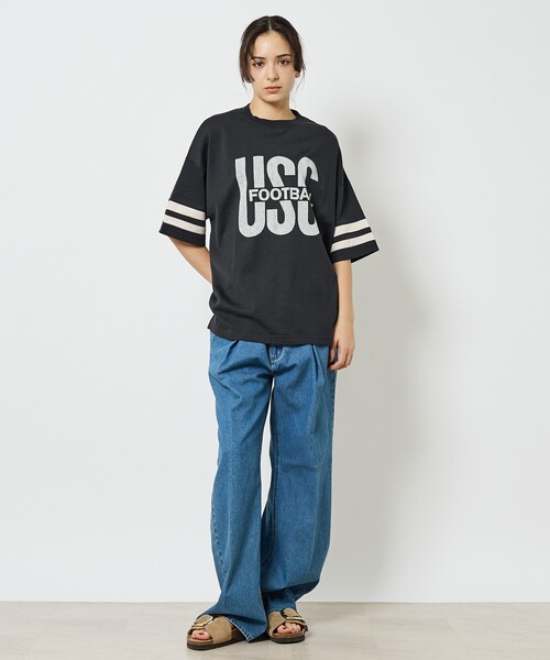 REMI RELIEF / レミ レリーフ】 R/C天竺 フットボールTシャツ（USC