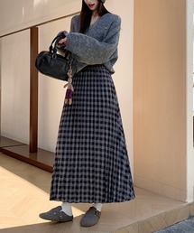 プリーツチェック柄スカート