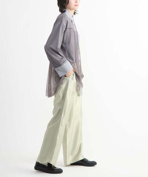 CONVERSE TOKYO(コンバーストウキョウ)の「TULLE LAYERED STRIPE SHIRT(シャツ/ブラウス・レディース・ブラック/ブルー/ネイビー・FREE)」の19枚目の写真