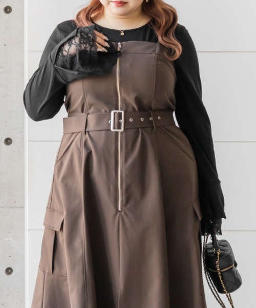 CLETTE(クレット)の「CLETTEオリジナル袖レーススリットリブプルオーバー(Tシャツ/カットソー・レディース・ブラック/ライトグレー/オフホワイト・LL/4L/3L)」の17枚目の写真