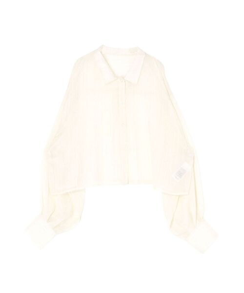 GYDA（ジェイダ）の「SHEERラメショートシャツ（シャツ/ブラウス・レディース・ブラック/オフホワイト/ミント・FREE）」の19枚目の写真