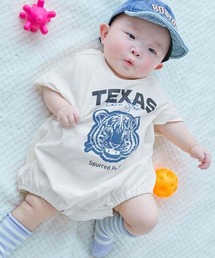 devirock（デビロック）の「綿100％ デビラボ プリント半袖ゆったりロンパース（ロンパース）」