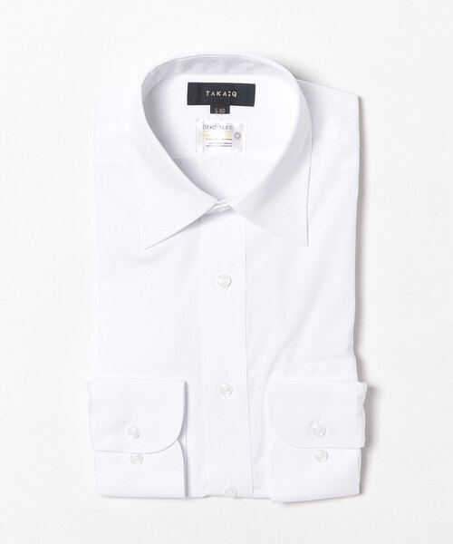 TAKA-Q（タカキュー）の「【白無地 形態安定 吸水速乾】 タカキュー  レギュラーカラー ビジネスシャツ ドレスシャツ 長袖（ビジネスシャツ・メンズ・ホワイト・首回り41cm-裄丈86cm/首回り43cm-裄丈86cm/首回り37cm-裄丈80cm/首回り39cm-裄丈80cm/首回り41cm-裄丈82cm/首回り39cm-裄丈84cm/首回り43cm-裄丈82cm/首回り45cm-裄丈86cm）」の8枚目の写真