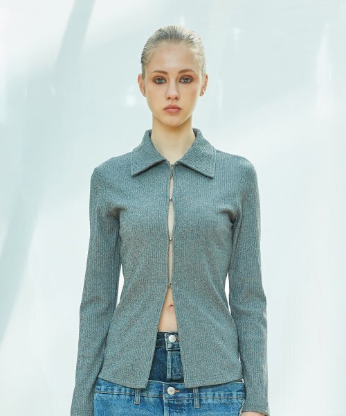 LARTIGENT(ラーティゼン)の「L9 CUTOUT COLLAR TOP(GRAY)(Tシャツ/カットソー・レディース・その他・FREE)」の5枚目の写真