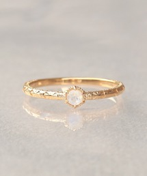 NOIR DE POUPEE（ノワールドプーペ）の「【WEB限定】K18vermeil 6本爪ヘキサゴン天然石リング（リング）」