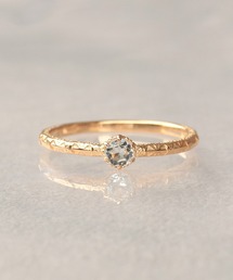 NOIR DE POUPEE（ノワールドプーペ）の「【WEB限定】K18vermeil 6本爪ヘキサゴン天然石リング（リング）」