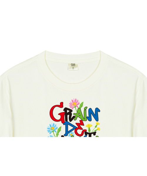 GRAIN DE BEAUTE（グランデボーテ）の「ORIGINAL 1992 T-SHIRT 01 [BEIGE]（Tシャツ/カットソー・レディース・ベージュ・S/M/XL/L）」の4枚目の写真
