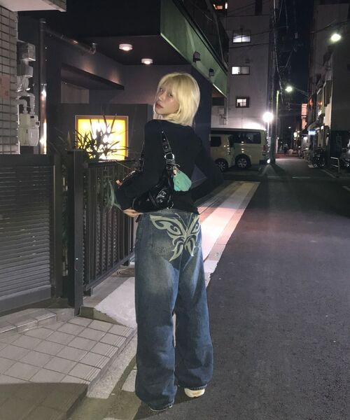 Retriever Club（レトリーバークラブ）の「BUTTERFLY DENIM [BLUE]（デニムパンツ・レディース・その他・S/M）」の3枚目の写真