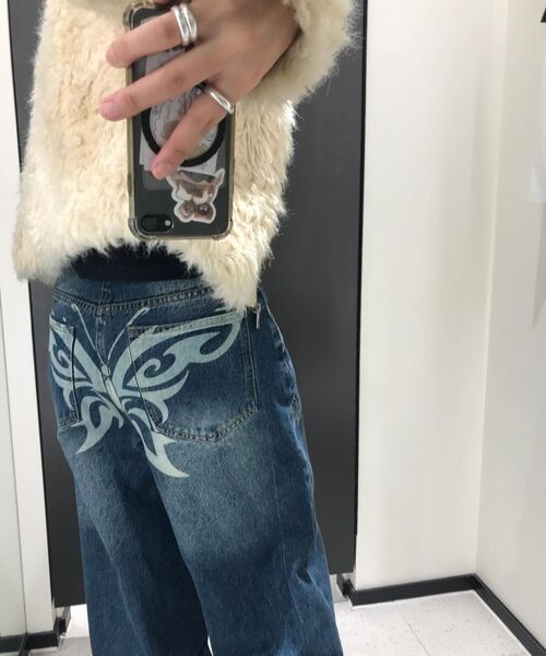 Retriever Club（レトリーバークラブ）の「BUTTERFLY DENIM [BLUE]（デニムパンツ・レディース・その他・S/M）」の4枚目の写真