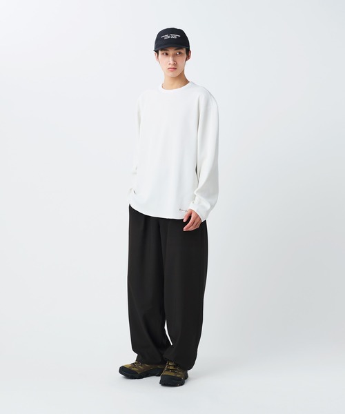 Snow Peak（スノーピーク）の「Snow Peak / Dry Waffle L/S T-Shirt ドライワッフル Tシャツ（Tシャツ/カットソー・メンズ・オフホワイト/ダークネイビー/ライトグリーン・XL/L/M/S/1）」の4枚目の写真