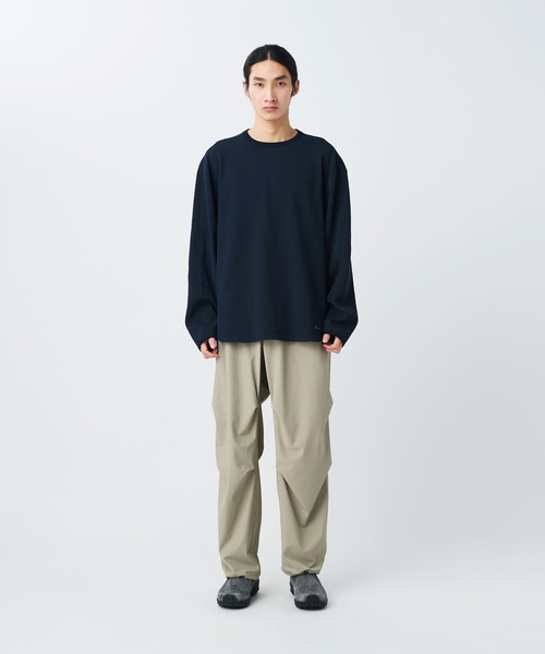 Snow Peak（スノーピーク）の「Snow Peak / Dry Waffle L/S T-Shirt ドライワッフル Tシャツ（Tシャツ/カットソー・メンズ・オフホワイト/ダークネイビー/ライトグリーン・XL/L/M/S/1）」の6枚目の写真