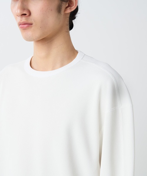 Snow Peak（スノーピーク）の「Snow Peak / Dry Waffle L/S T-Shirt ドライワッフル Tシャツ（Tシャツ/カットソー・メンズ・オフホワイト/ダークネイビー/ライトグリーン・XL/L/M/S/1）」の10枚目の写真