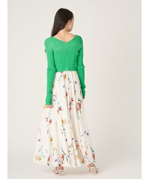 FRAY I.D（フレイアイディー）の「シルクコットンクロップドリブニットカーディガン（カーディガン/ボレロ・レディース・ブラック/イエロー/オレンジ/ホワイト/グリーン・F）」の6枚目の写真