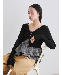 FRAY I.D | シルクコットンクロップドリブニットカーディガン(カーディガン/ボレロ)