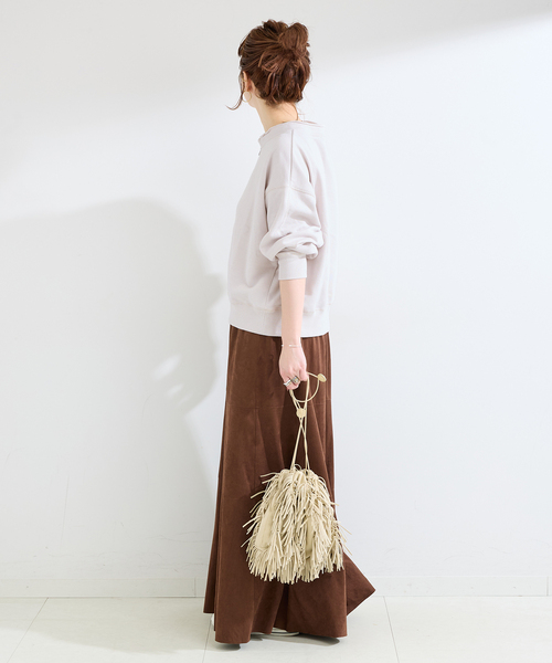 B.C STOCK（ベーセーストック）の「《追加2》ウォッシャブル / 裏毛ハーフジッププルオーバー（スウェット・レディース・グレー/イエロー/アイボリー/カーキ/ブラック・FREE）」の21枚目の写真