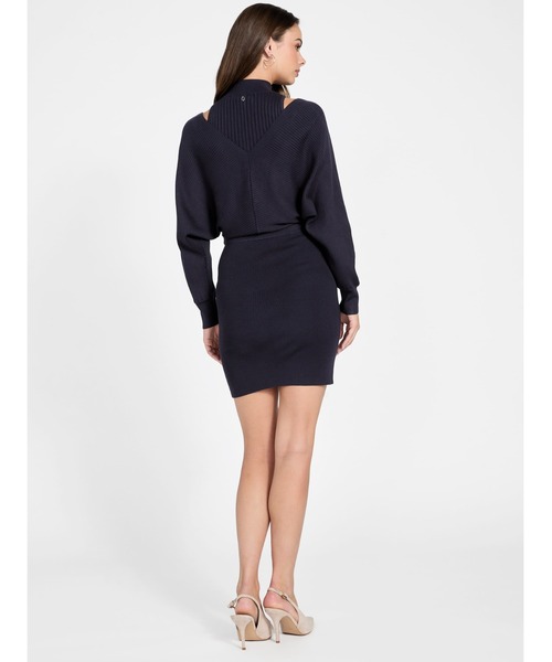 Guess（ゲス）の「Long Sleeves Dolman Anita Rib Dress（ワンピース・レディース・ホワイト/ダークネイビー・X-SMALL/SMALL/MEDIUM）」の14枚目の写真