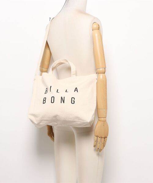 BILLABONG（ビラボン）の「【BILLABONG/ビラボン】 SHOULDER TOTE BAG/2WAY　コットンキャンバス　ショルダー・トート　バッグ（トートバッグ・レディース・ブラック/ナチュラル・FREE）」の8枚目の写真