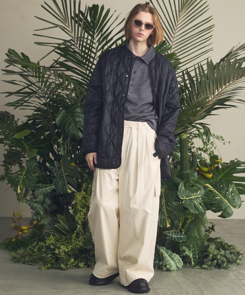 MAISON SPECIAL（メゾンスペシャル）の「《UNISEX》Deep Front Neck Prime-Over Polo Sweatshirt/ディープフロントネックプライムオーバーポロスウェットプルオーバー【MAISON SPECIAL/メゾンスペシャル】（ポロシャツ・メンズ・ブラック/サックスブルー/ホワイト・0/1/2）」の5枚目の写真