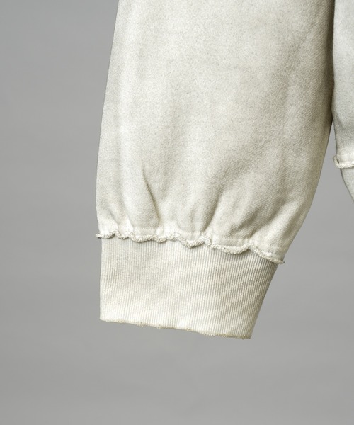 MAISON SPECIAL（メゾンスペシャル）の「《UNISEX》Deep Front Neck Prime-Over Polo Sweatshirt/ディープフロントネックプライムオーバーポロスウェットプルオーバー【MAISON SPECIAL/メゾンスペシャル】（ポロシャツ・メンズ・ブラック/サックスブルー/ホワイト・0/1/2）」の14枚目の写真