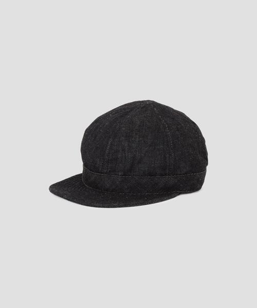 MHL.(エムエイチエル)の「CANTON BLACK LIGHT DENIM(キャップ・レディース・ブラック・FREE)」の1枚目の写真