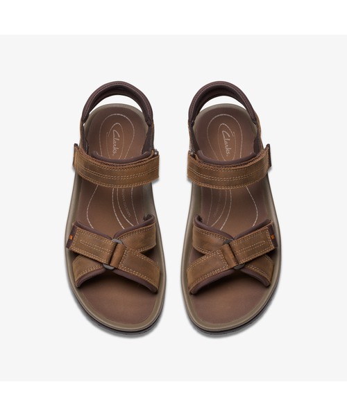 Clarks（クラークス）の「Wesley Shore / ウェスリーショア (ビーズワックスレザー)（サンダル・メンズ・ブラウン・UK9/UK10/UK6/UK7/UK8/UK11）」の4枚目の写真