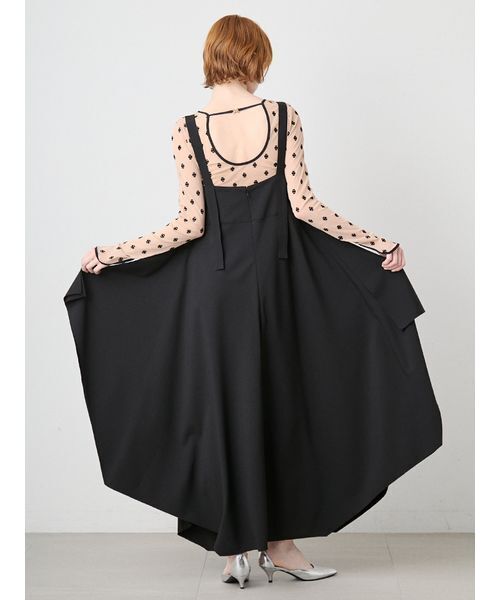 Bibiy. FIORE DRESS ブラック　ワンピース　ジャンパースカート セール】Hexagon Jumper Skirt/ヘキサゴン ジャンパースカート